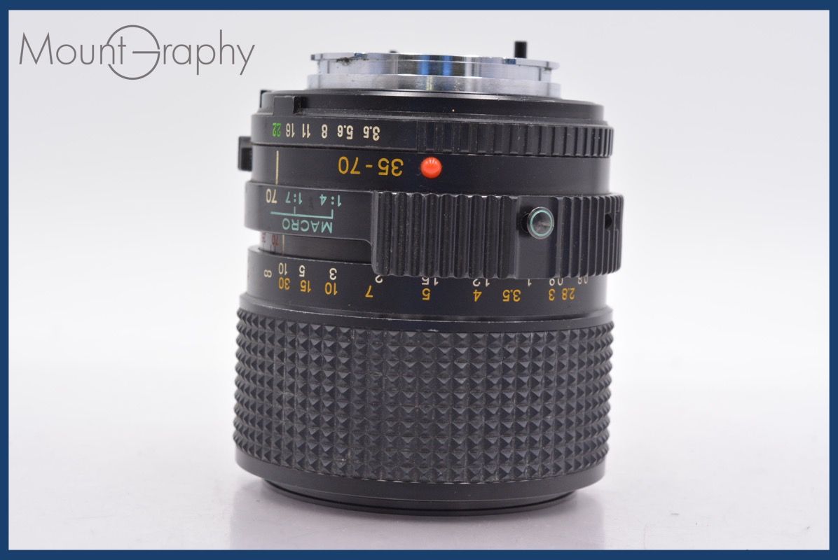 ミノルタ MINOLTA MD ZOOM 35-70mm F3.5 前後キャップ-レンズフィルター付 完動 同梱可 mj5503
