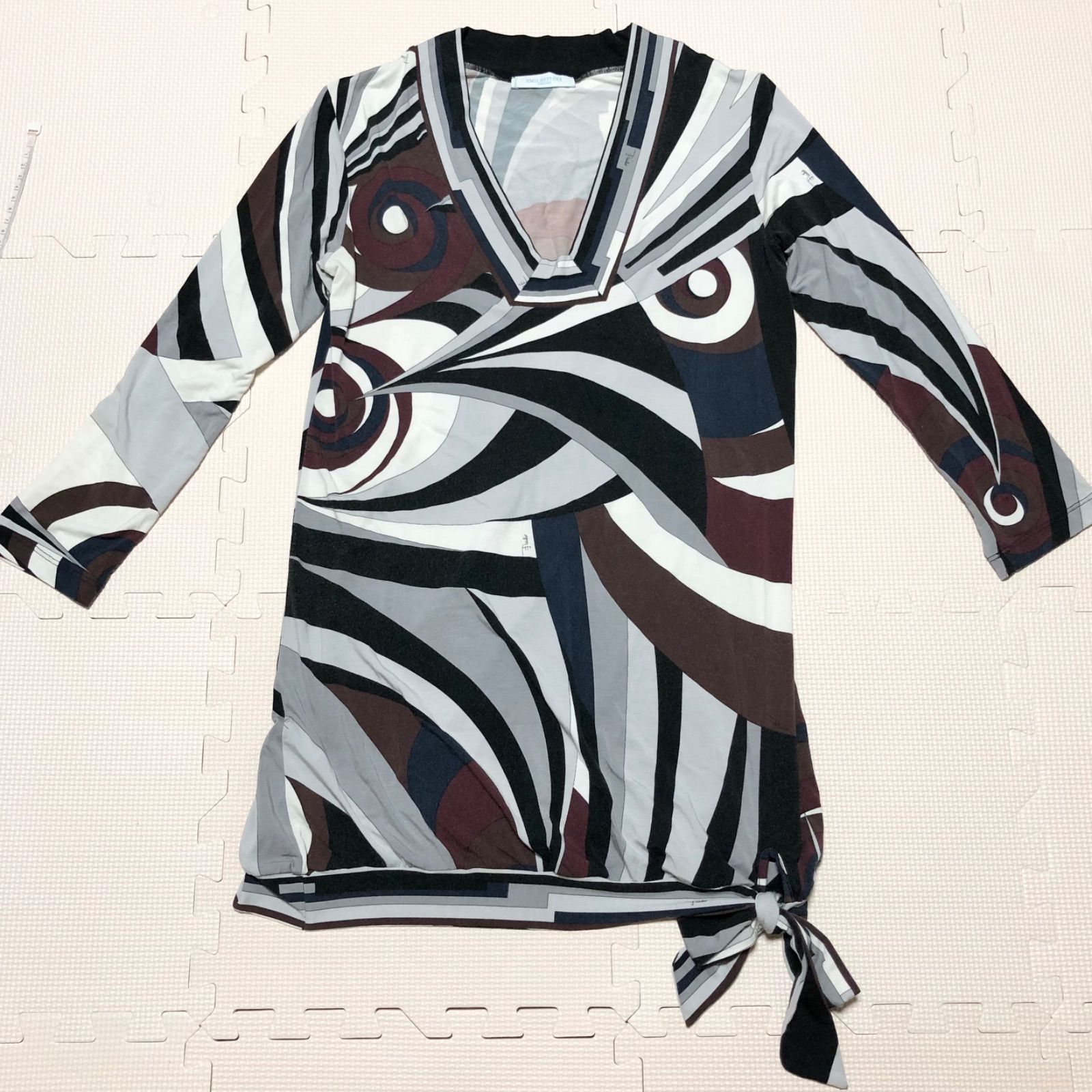 エミリオプッチ ワンピース 美品◇エミリオプッチ ワンピース EMILIO PUCCI 幾何学模様