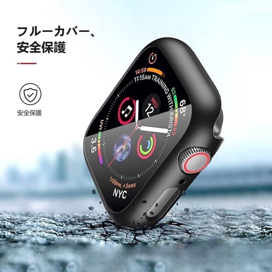 Apple Watch アップルウォッチ ケース ラバーバンド ピンク41 45 