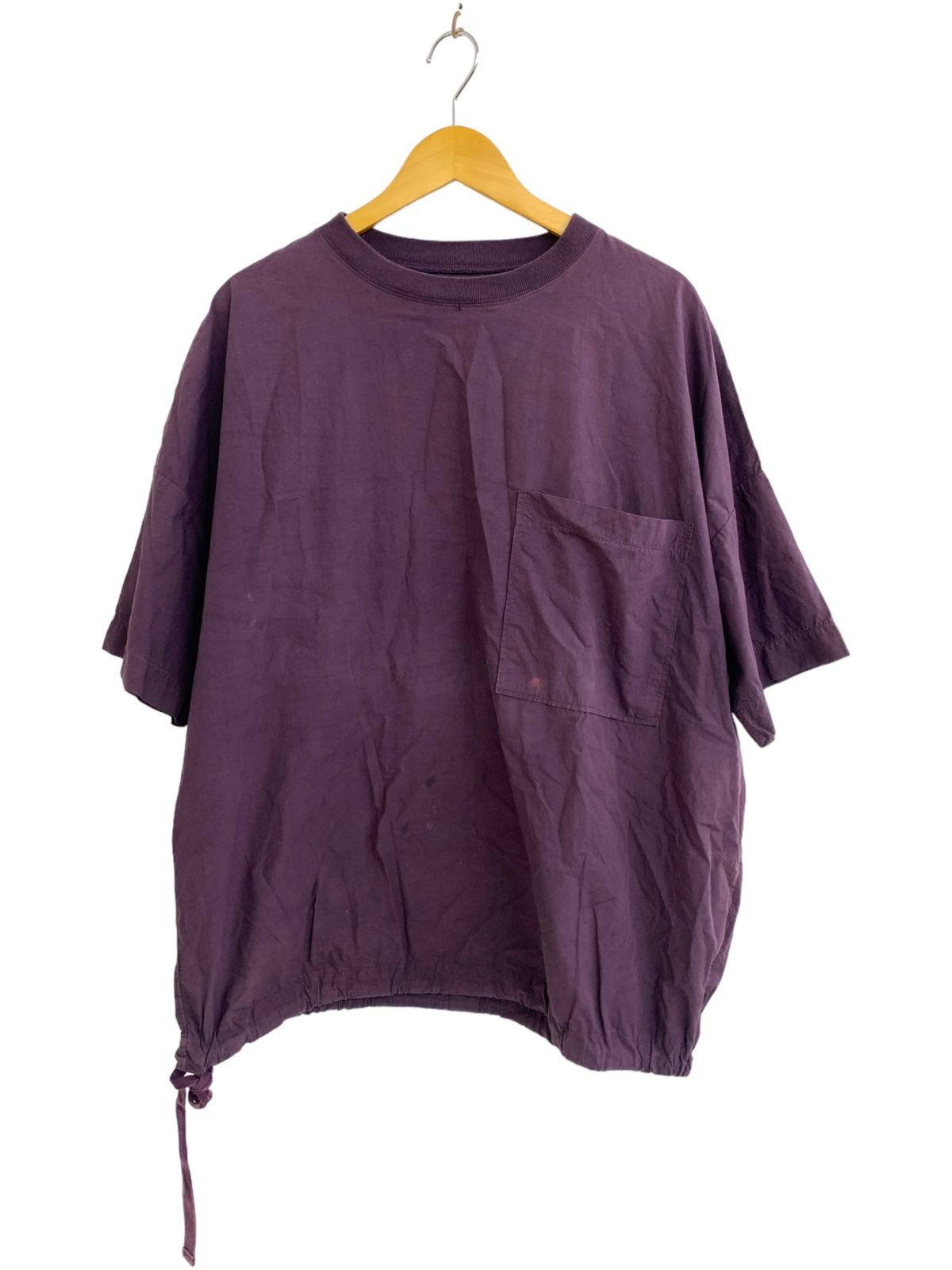 marka (マーカ) WIDE CREW NECK TEE ワイドクルーネック ワイドポケットTシャツ カットソー 半袖 ポケット コットン100％ 日本製 M20B-06SH01B 2 エンジ メンズ/004