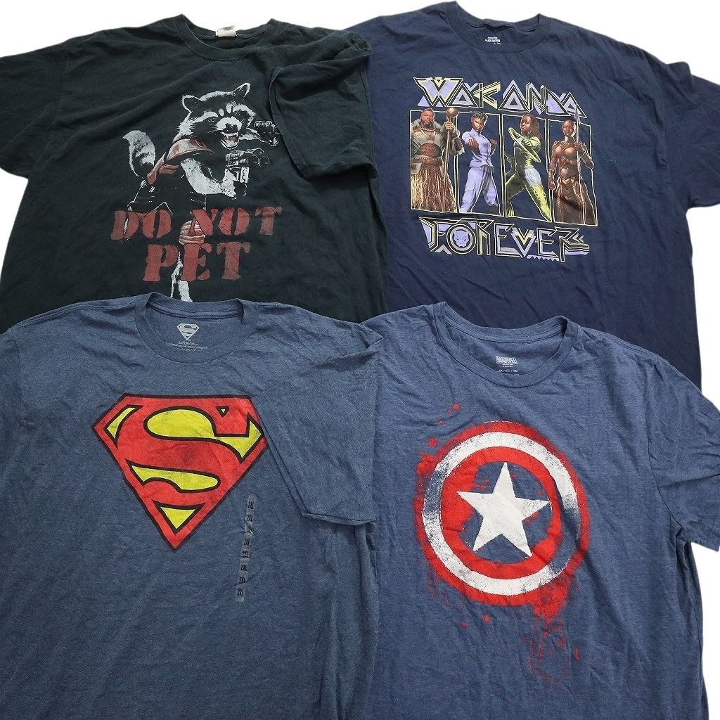 古着卸 まとめ売り マーベル DCコミック 半袖Tシャツ 16枚セット