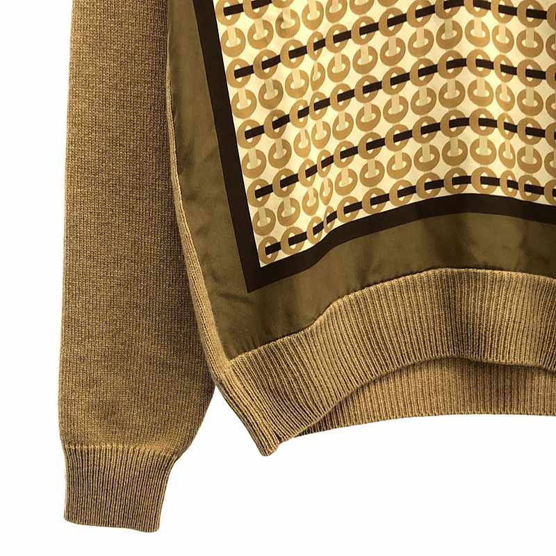美品】 CELINE / セリーヌ | 2020SS | シルク切替 Vネック カシミヤ