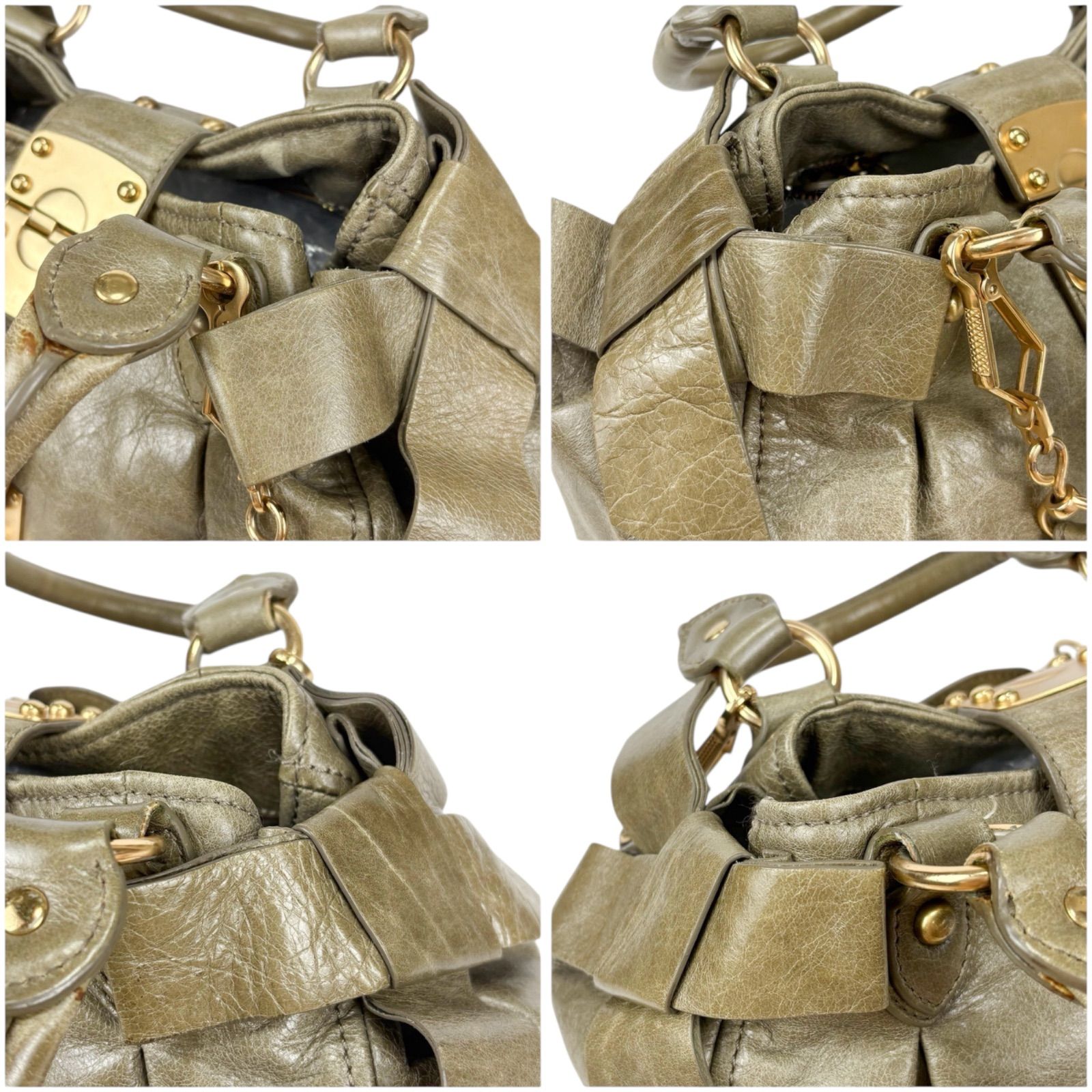 ミュウミュウ MIUMIU 2WAY ショルダーバッグ ハンドバッグ リボン 