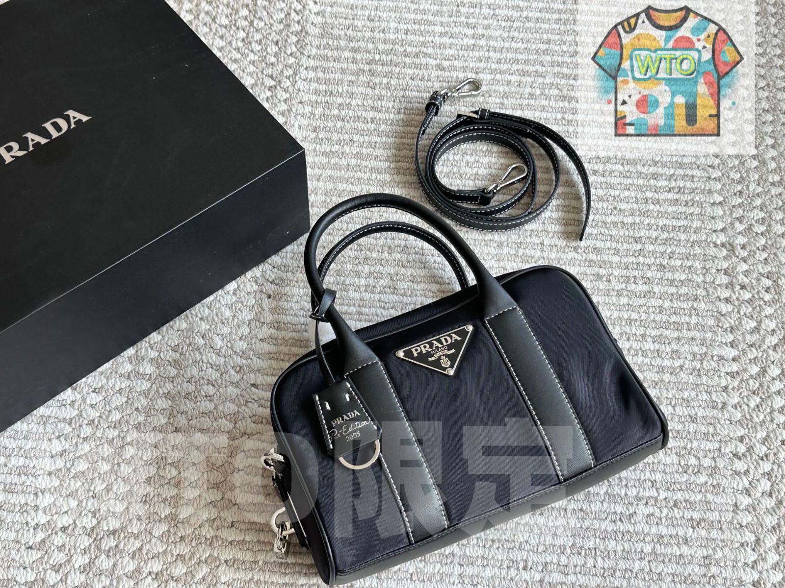 今日WTO】Prada プラダ ボストンバッグ シリーズ 柔らかい
