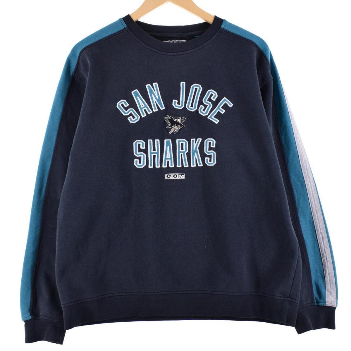 古着 J AMERICA NHL SAN JOSE SHARKS サンノゼシャークス ハーフジップ