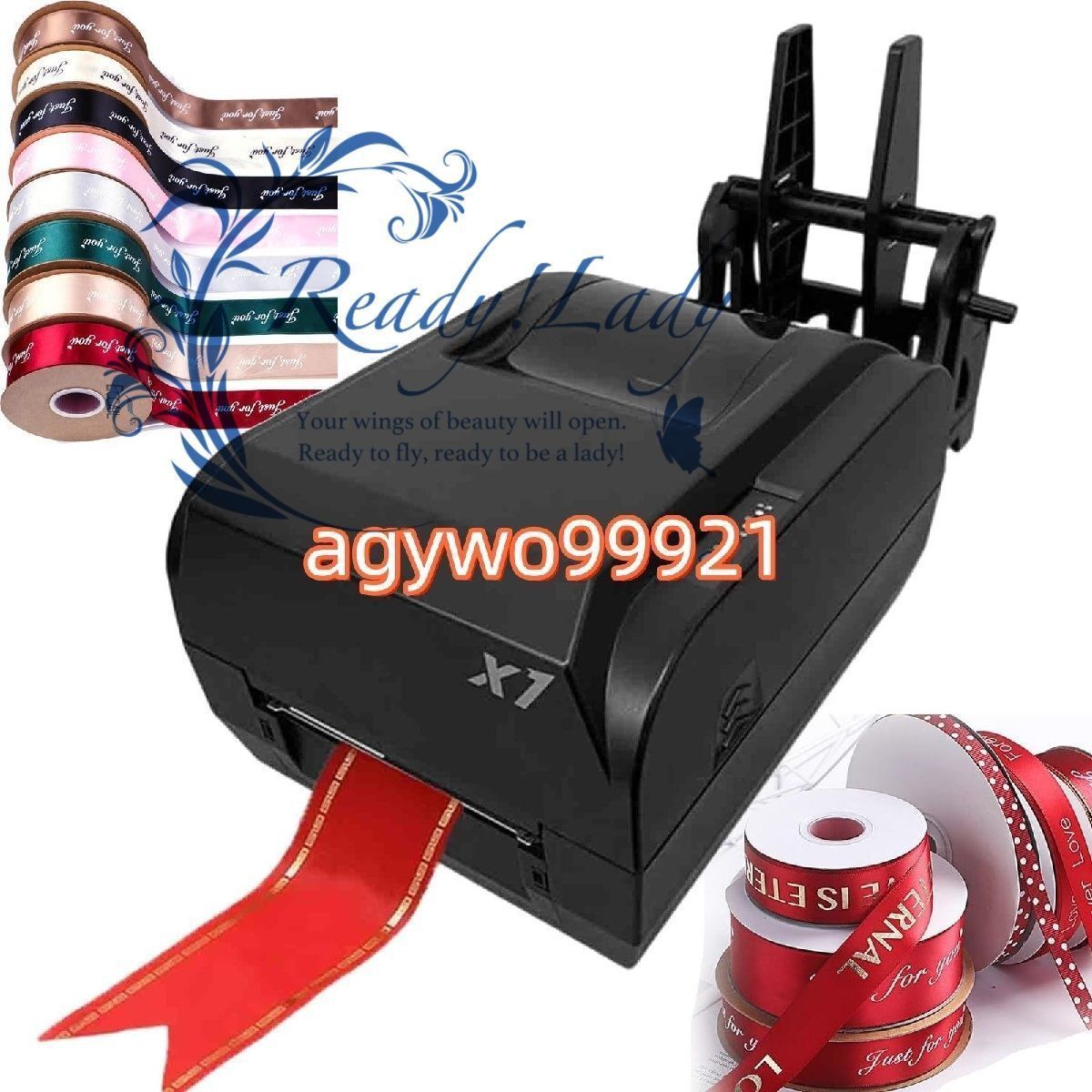 デジタルリボンプリンター サテンリボン印刷機 花束ギフト工芸品弓パーティー結婚式用の50以上の言語をサポート シングルロウ