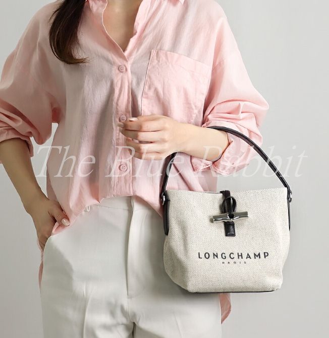 LONGCHAMP ロンシャン ROSEAU プリアージュ ロゾ キャンバス ショルダーバッグ クロスボディバッグ 2way - メルカリ