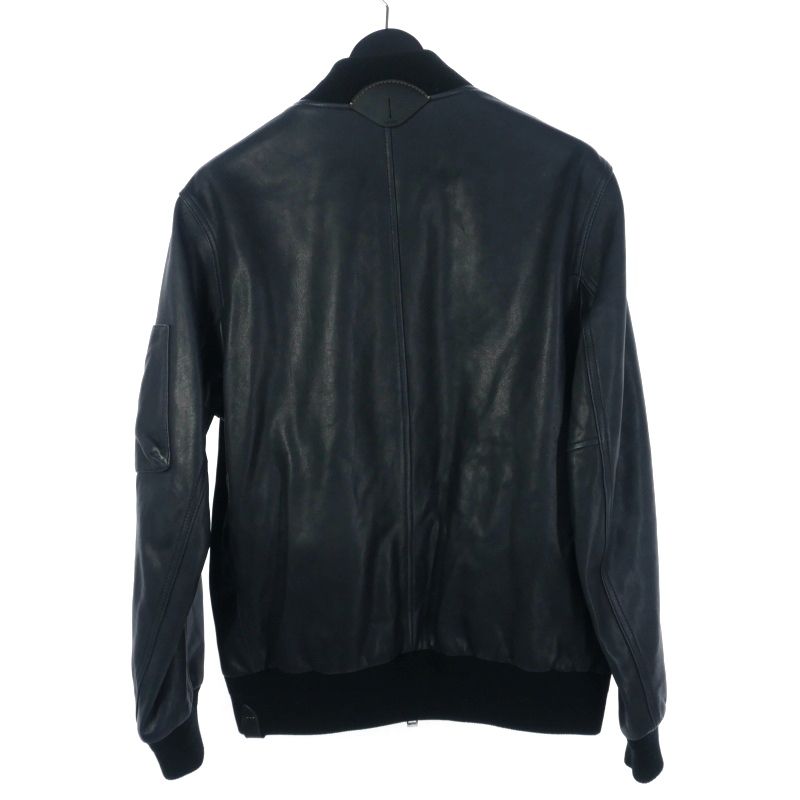 美品 COACH ブラックレザージャケット MA-1 COACH ブラック 黒 MA-1 ジャケット フライトジャケット Mサイズ COACH