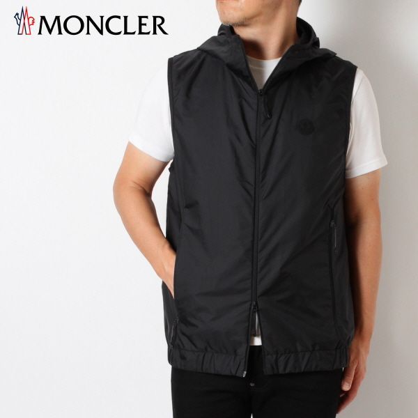 24SS新作 モンクレール MONCLER  メンズ VALLESE ナイロンベスト【ブラック】 1A00150 5968E 999/【2024SS】m-tops