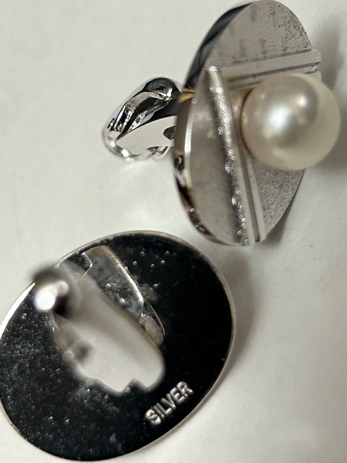 90年代SILVER刻印ボディーPEARLトップCUFF LINKS