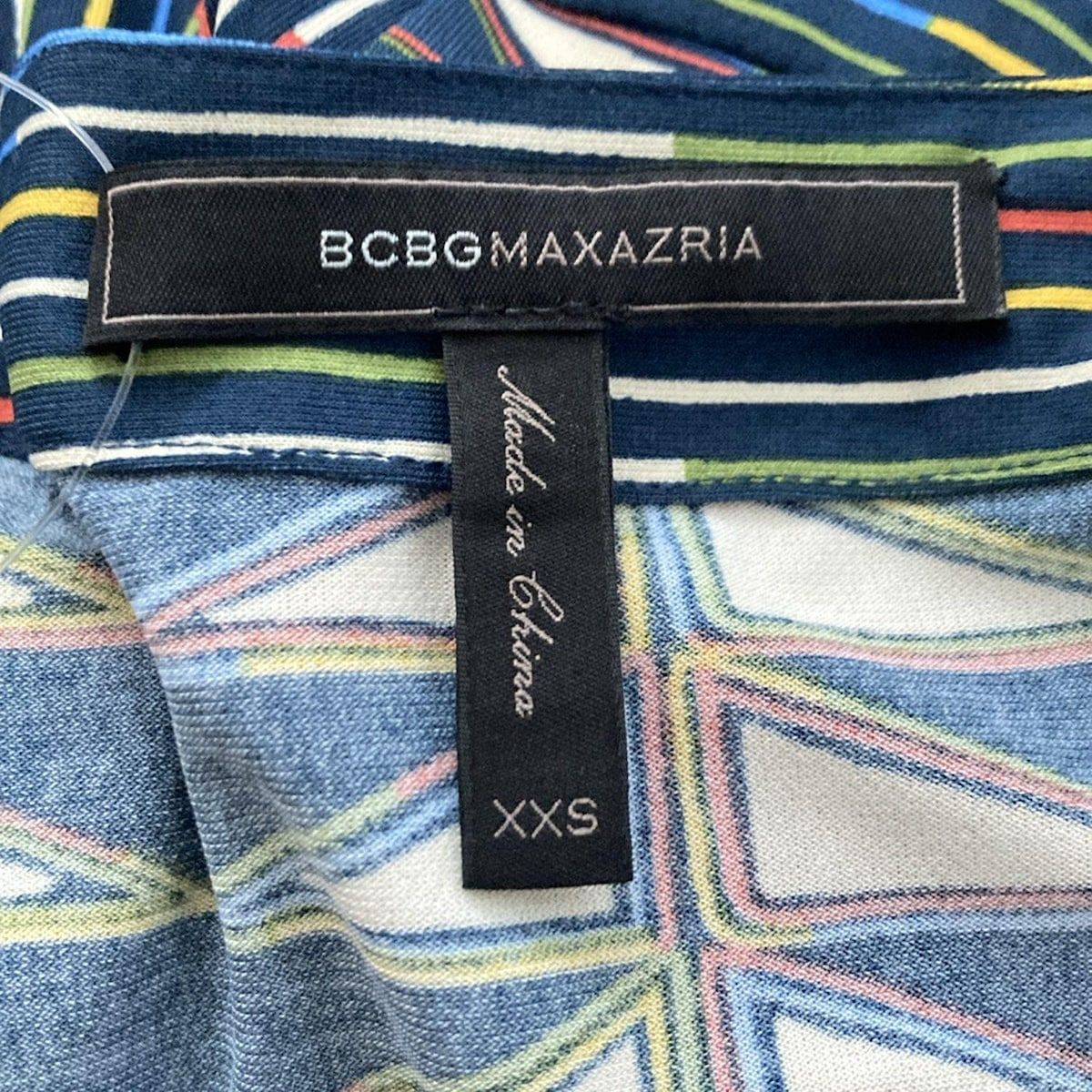 BCBGMAXAZRIA - BCBGMAXAZRIA(ビーシービージーマックスアズリア) カーディガン サイズXXS XS レディース美品  - ネイビー×ベージュ×マルチ 長袖/ロング丈 BCBGMAXAZRIA - BCBGMAXAZRIA(ビーシービージーマックスアズリア