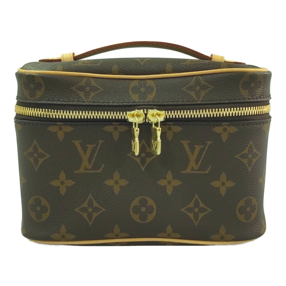 LOUIS VUITTON ルイヴィトン モノグラム ニース ミニ バニティバッグ コスメポーチ 化粧ポーチ M44495 ブラウン【オールシーズン】【♀】【S】【レディース】★■523723【中古】