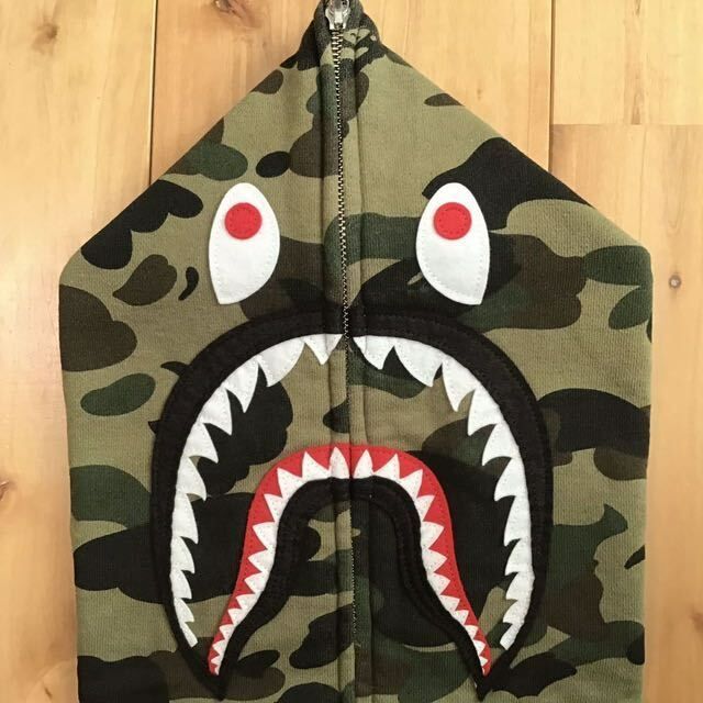 ごえごえさん専用 シャークパーカー 1st Camo Green A BATHING APE アベイシングエイプ 1st Camo Shark Full Zip Hoodie