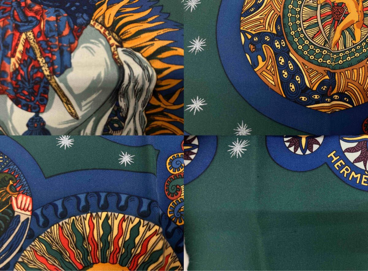 は*ん様 HERMES　エルメス　スカーフ　カレ90 LE ROY SOLEIL HERMES エルメス カレ90 LE ROY SOLEIL 太陽王 スカーフ - メルカリ