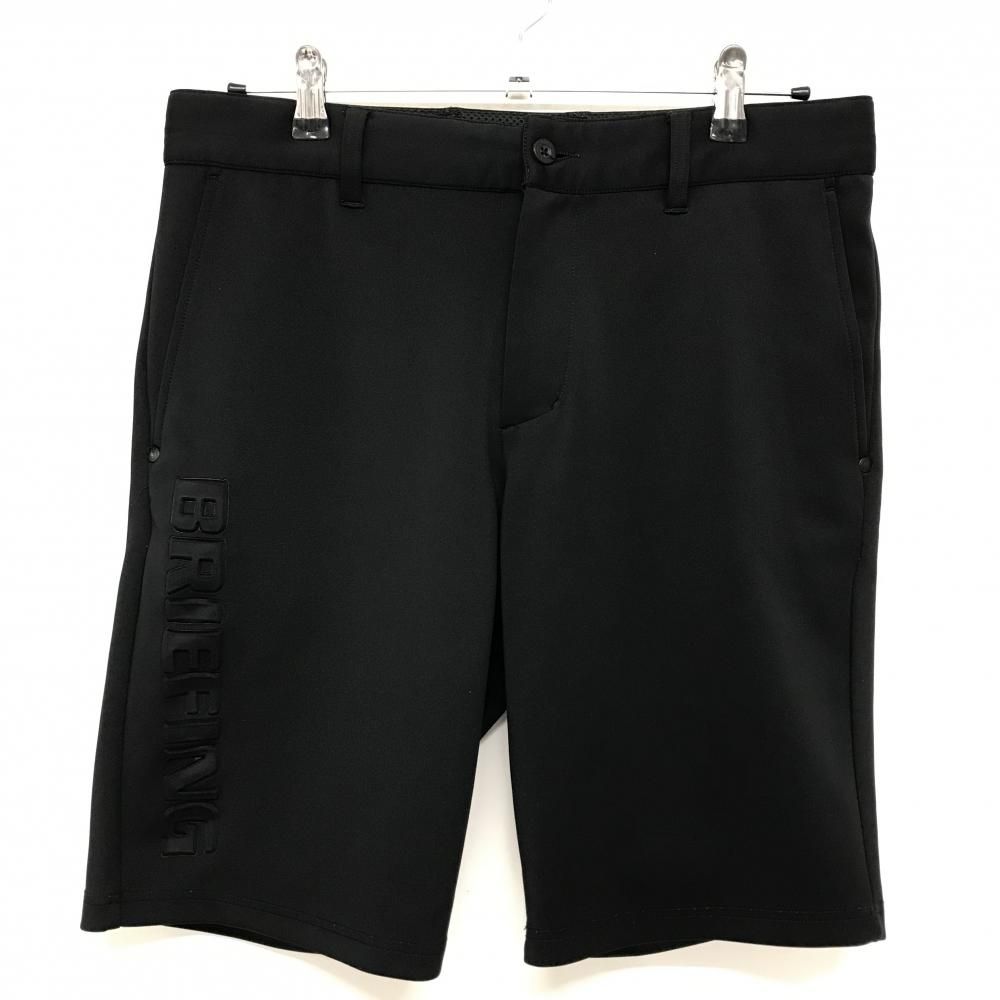 ブリーフィング ハーフパンツ 黒 ストレッチ ウエスト裏メッシュ＆調節紐付 メンズ M ゴルフウェア BRIEFING
