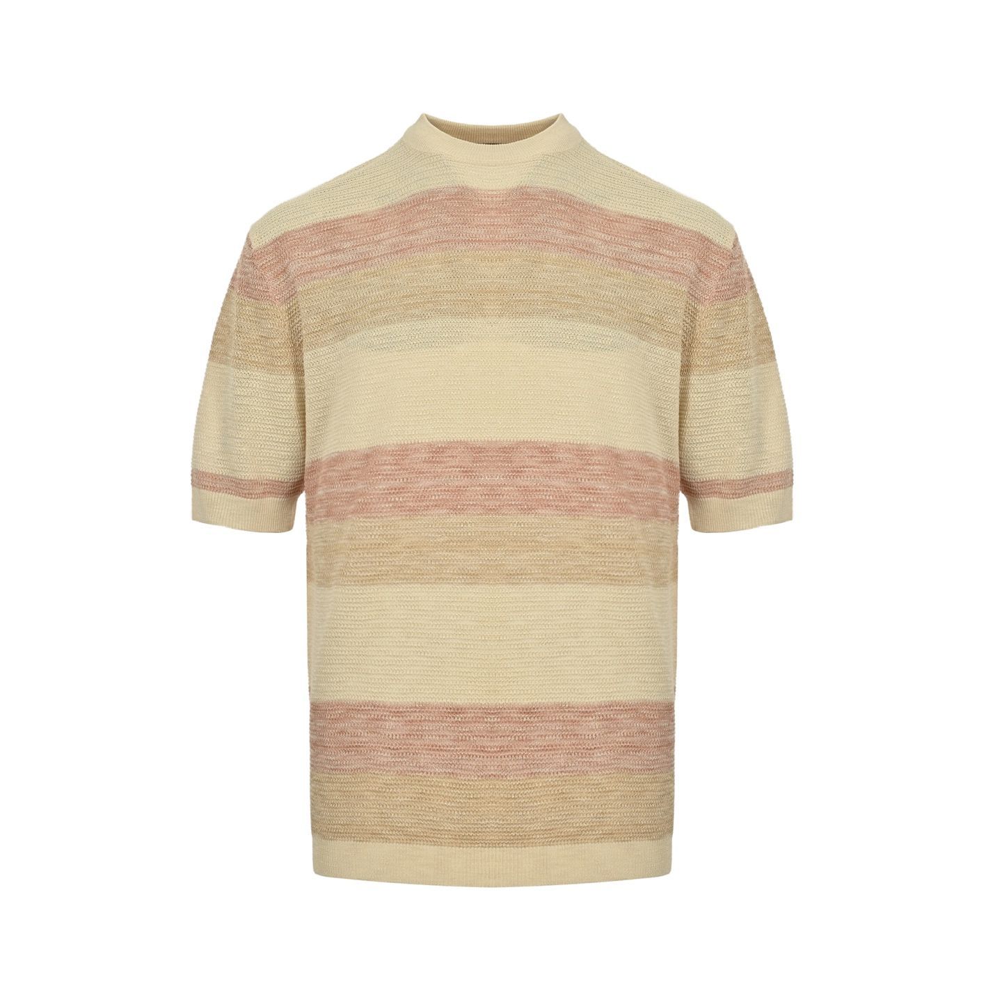 Loro Piana ピンクストライプ 半袖ニット サイズ46（Loro Piana