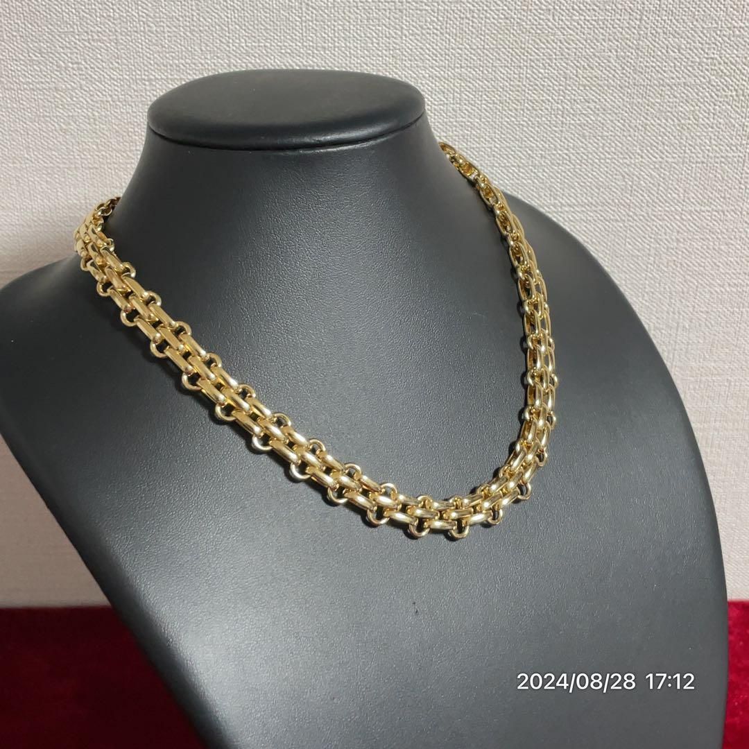 Dior クリスチャン ディオール ゴールドカラー チェーン ネックレス 
