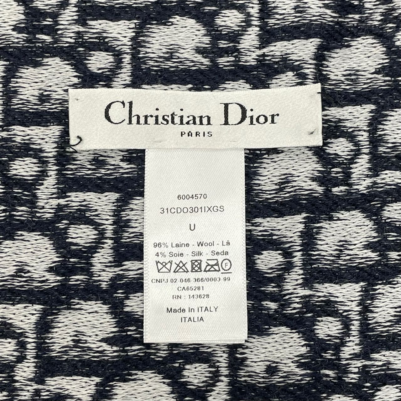 国内正規 CHRISTIAN DIOR オブリーク リバーシブル マフラー
