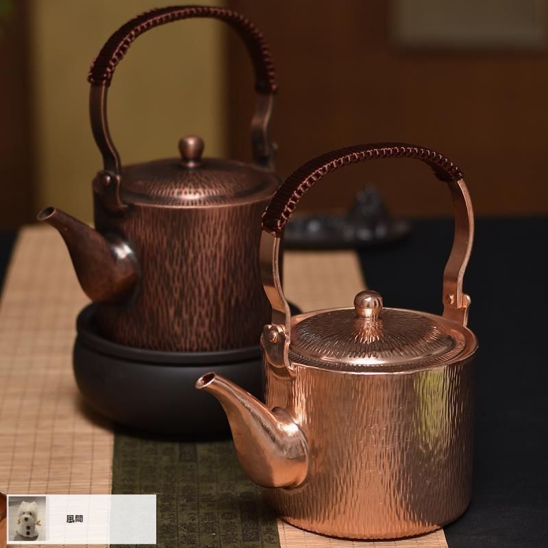 新品・未使用煎茶道具 使いやすい容量 ポット 湯沸 槌目 急須 水
