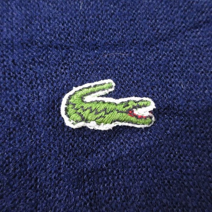 XL/古着 ラコステ LACOSTE IZOD 長袖 ブランド ニット カーディガン 