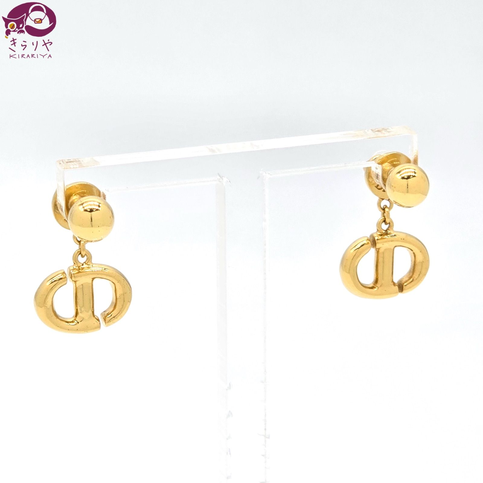 Dior CD NAVY ピアス 両耳 ディオール CD Navy CDネイビー