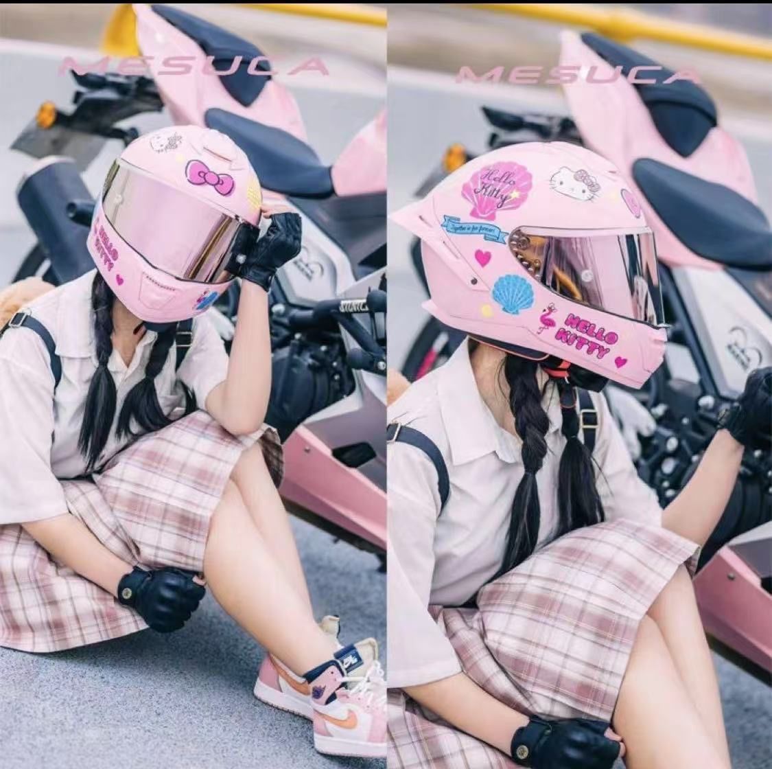 ハローキティ ヘルメット PINK PUSSYCATフルフェイスヘルメット新品 