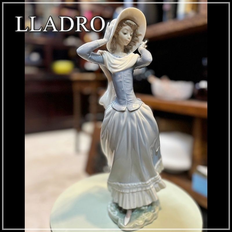 リヤドロ LLADRO 春のそよ風 フィギュリン 西洋陶器人形 高さ 35.5cm 置物 オブジェ 帽子をかぶった女性 インテリア【RU1008-2】  - メルカリ