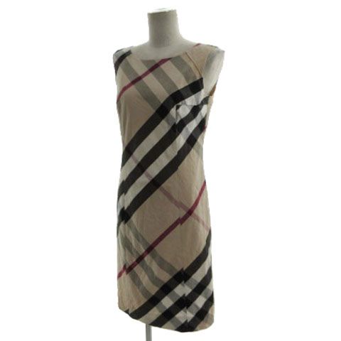 Burberry チェック柄 ノースリーブ ワンピース 36 Burberry バーバリー ノバチェック ワンピース サイズ 36