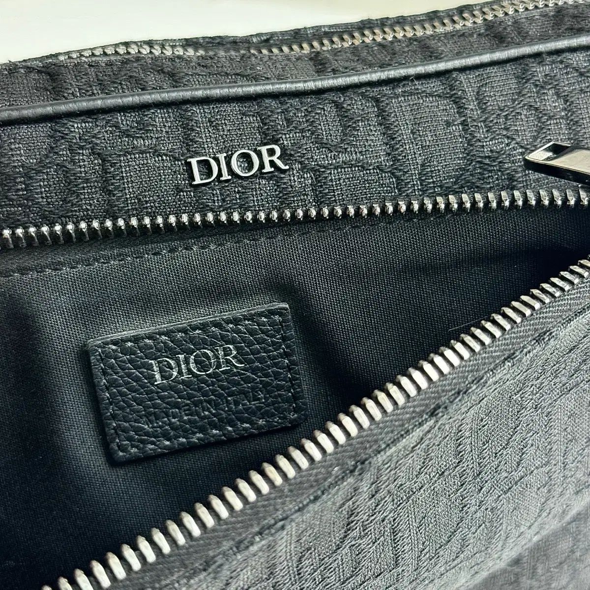 インボイスO ディオール オブリーク トリプル サドルバッグ クロスバッグ ブラック