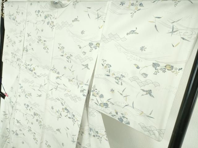 平和屋本店□極上 洗える最高級着物 ＜英＞はなぶさ謹製 小紋 単衣 飛