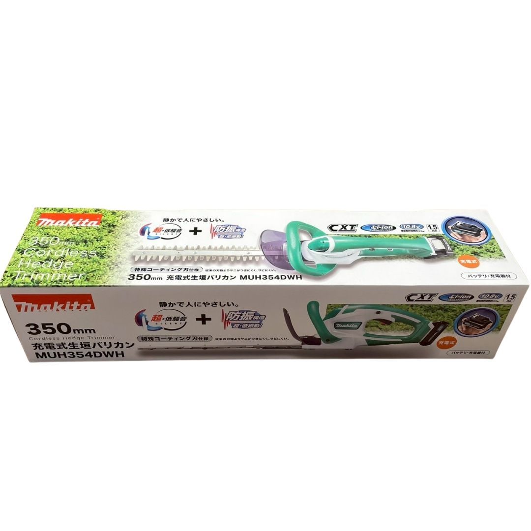 玉津店 ♥品 Makita マキタ 350mm 充電式ヘッジトリマ MUH354DWH 箱|充電器|バッテリー付き TA2500213