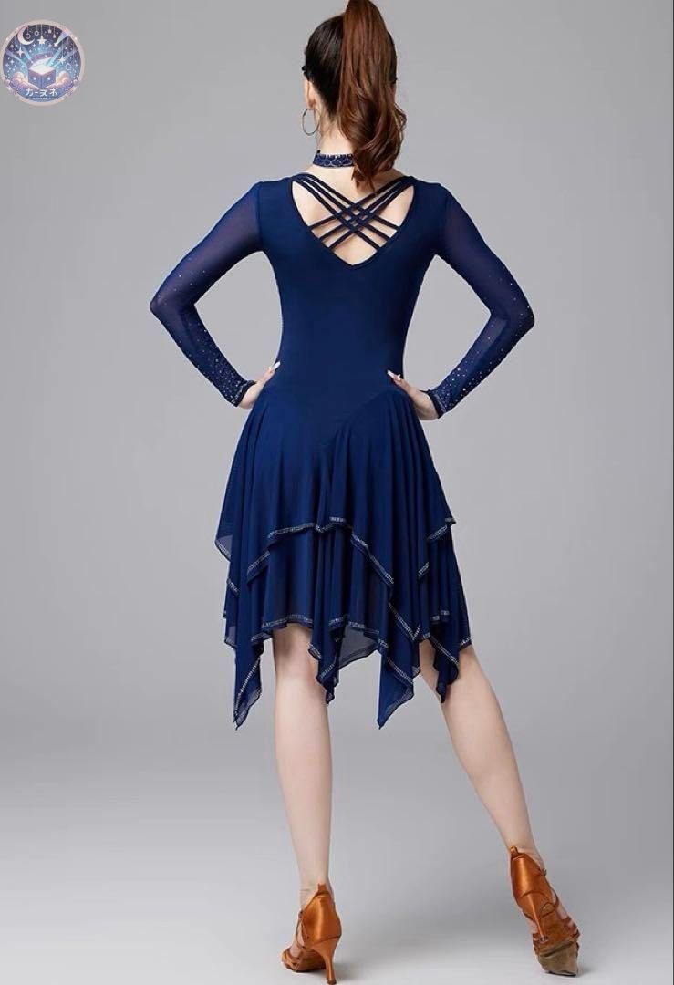 新品未使用 ストーン付き華やかワンピース☆ダンスパーティーに最適