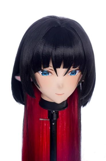 全頭マスク ロック付き NO.1123 フルマスク ドール ヘッドロリータ人形 コスプレ 全頭面 変身 仮装 着ぐるみ 二次元 コスチューム