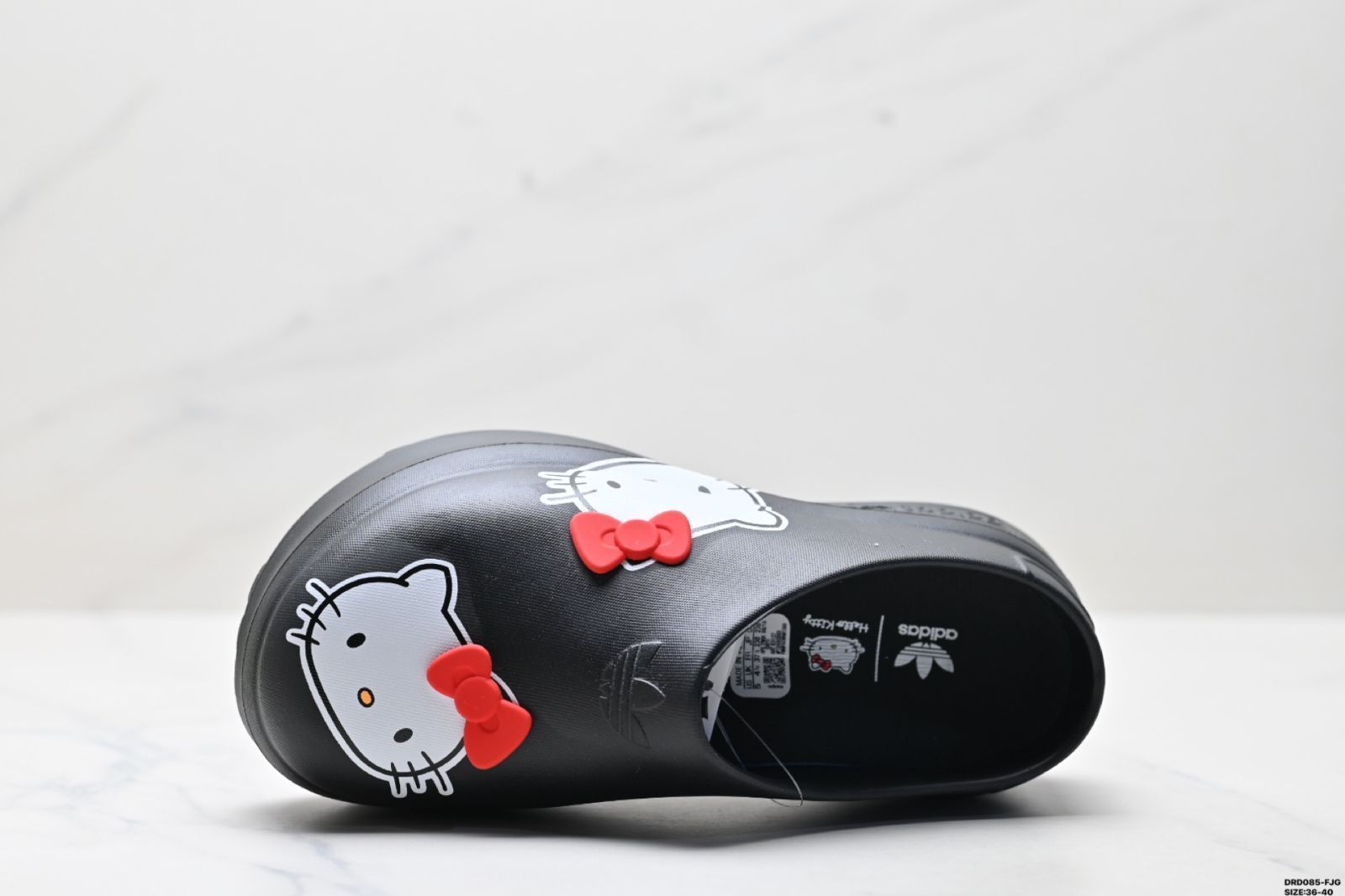 今日 ハイソールミュールクッションシューズ Hello Kitty キャットヘッドスリッパ ライトブルー 女子用 ハイトアップ ハーフスリッパ クローズドトゥー ビーチサンダル