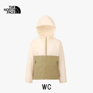 【新品】The North Face ザ・ノース・フェイス キッズ NPJ22510 Compact Jacket コンパクトジャケット120cm 130cm 140cm 150cmサイズ WC ホワイトデューン ×クラシックカーキ