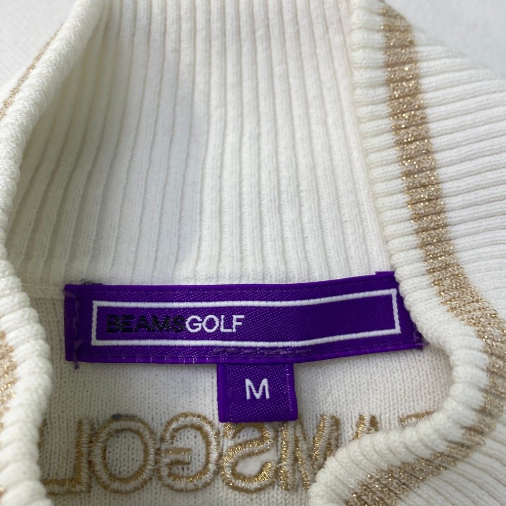 サイズ：M BEAMS GOLF ビームスゴルフ  ニット ジップジャケット  ホワイト系 [240101443323] ゴルフウェア レディース ストスト サイズ：M BEAMS GOLF ビームスゴルフ ニット ジップジャケット