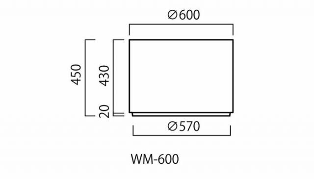 プランター 大型 円形 植木鉢 円柱形 GRCプランター ウッディー 木目 直径600×H450mm プラスウォーター付 ガーデニング 園芸用品