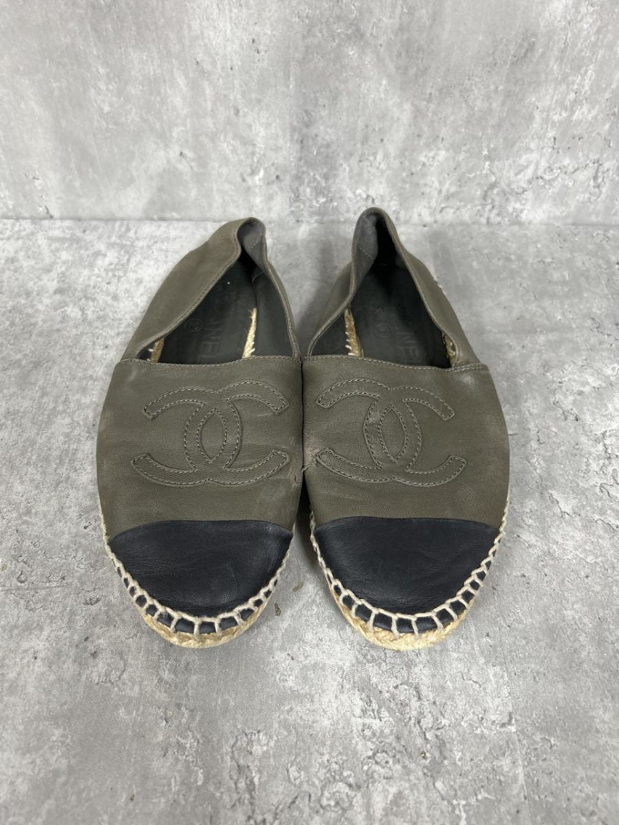 CHANEL エスパドリーユ カーキ 37 CHANEL シャネル ココマーク エスパドリーユ シューズ size37