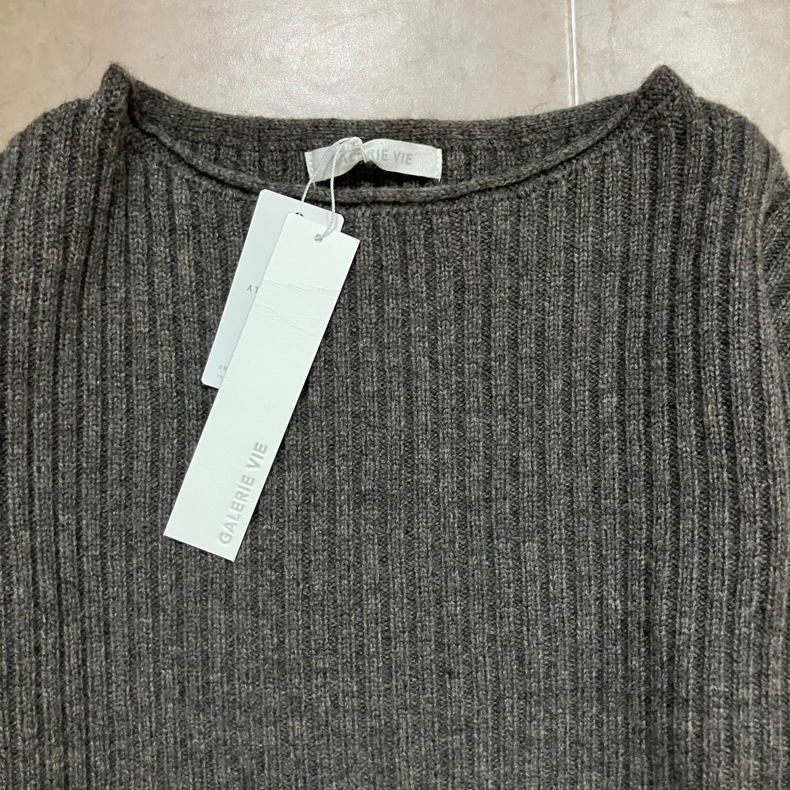 【美品】GALERIE VIE/ギャルリーヴィー　ニットワンピ　ロング　カシミヤ タグ付き・未使用品】GALERIE VIE ギャルリーヴィー ニット