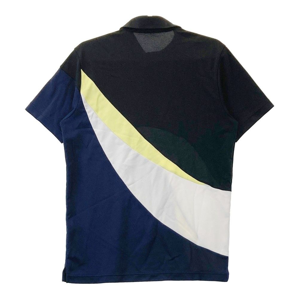 サイズ：M MUNSING WEAR マンシングウェア  半袖ポロシャツ ロゴプリント  ブラック系 [240101431112] ゴルフウェア メンズ ストスト MUNSING WEAR マンシングウェア 半袖ポロシャツ ロゴプリント