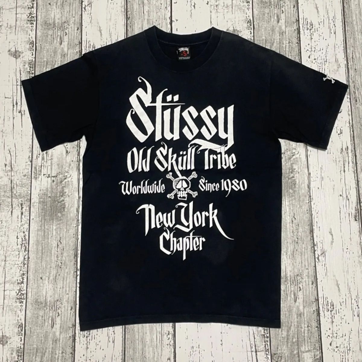 OLD STUSSY オールドステューシー STUSSY ステューシー 《希少》オールドスカル old skull ニューヨークチャプター  Newyork Chapter Tシャツ 黒 半袖 プリント S 夏服 ヴィンテージ 80's 90's - メルカリ