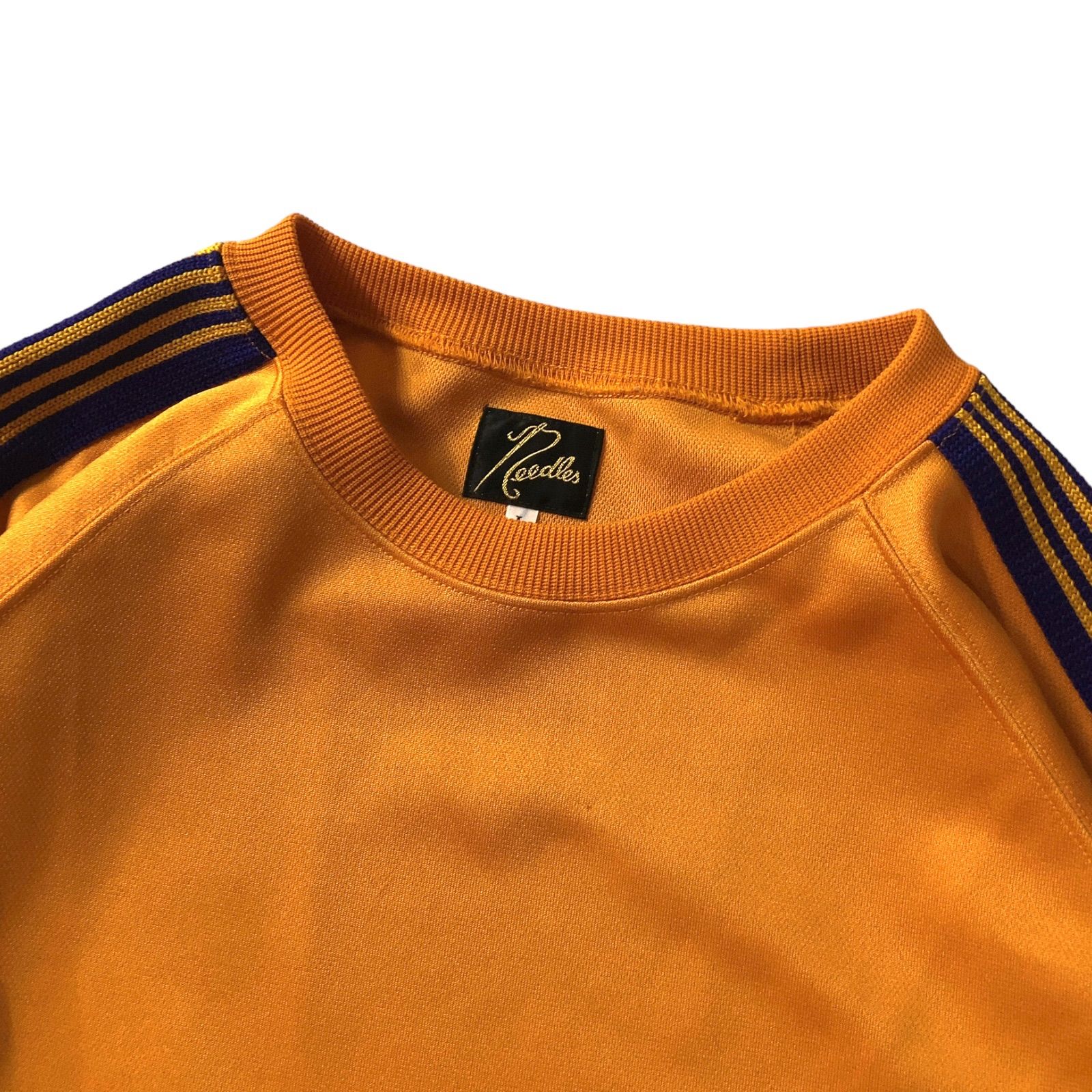 中古品】22SS NEEDLES ニードルズ Track Crew Neck Shirt KP219 トラッククルーネックシャツ ポリエステルジャージ  L イエローゴールド ネペンテス - メルカリ