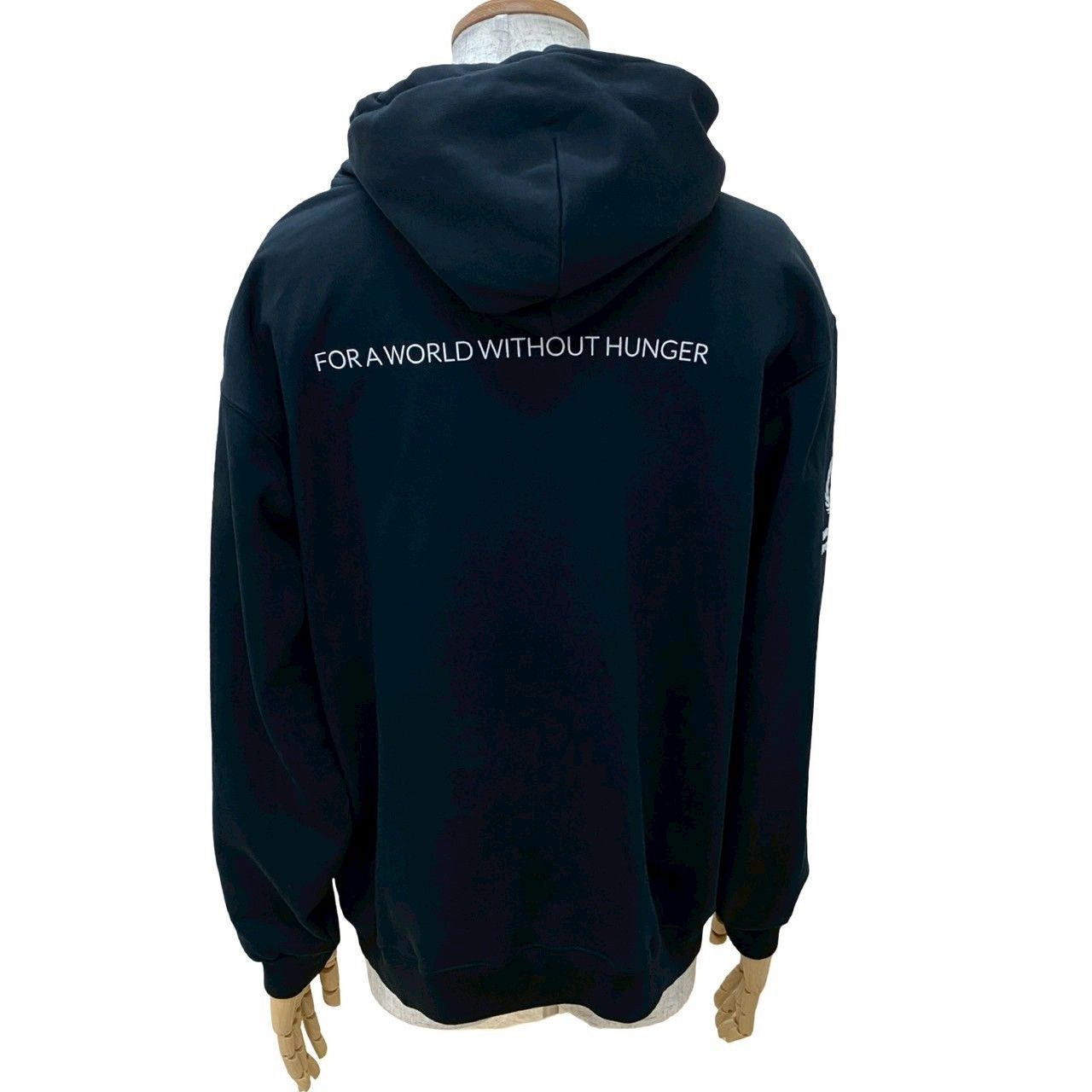 BALENCIAGA バレンシアガ WFP World Food Programme コットン フーディー パーカー XSサイズ メンズ ブラック 3439f