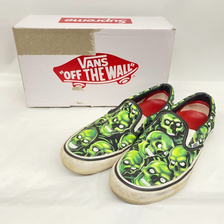 東店80-1576-2506】【店舗併売】Supreme Vans 18SS Slip-On Skull Pile 