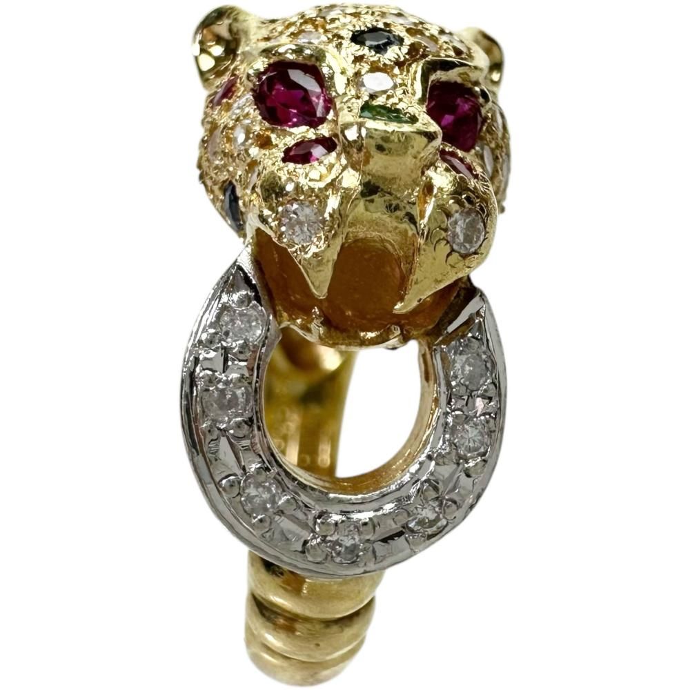 11号 パンサー/豹 ルビー/サファイア/エメラルド ダイヤモンド 0.45ct