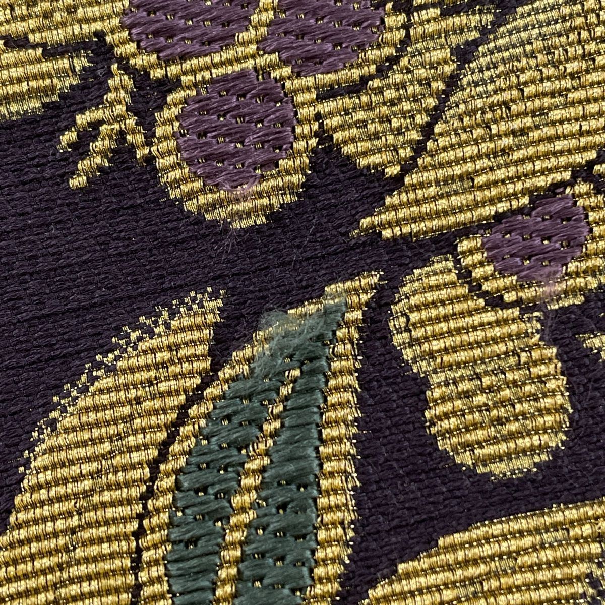 バイセル 着物 美品 名品 袋帯 紫 多色 葡萄唐草 ぼかし 金糸 やまと 六通 正絹 ☆☆☆☆ 袋帯 美品 名品 しば草 花鳥 菱 唐織 金糸 灰紫 六通 正絹