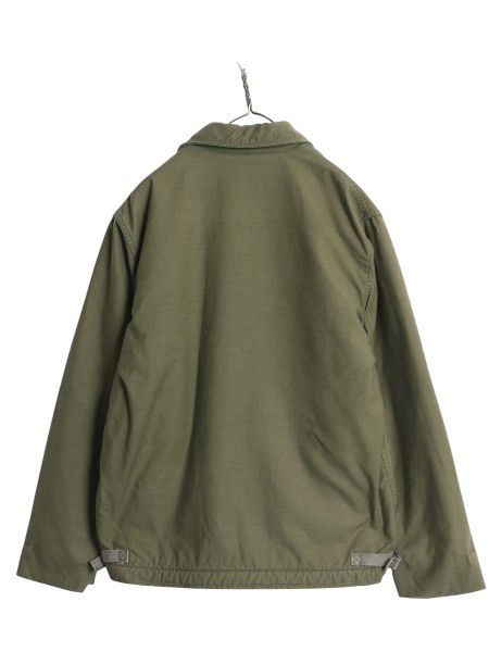 80s 米軍実物 USN ネイビー A-2 デッキ ジャケット メンズ L 程 86年製  