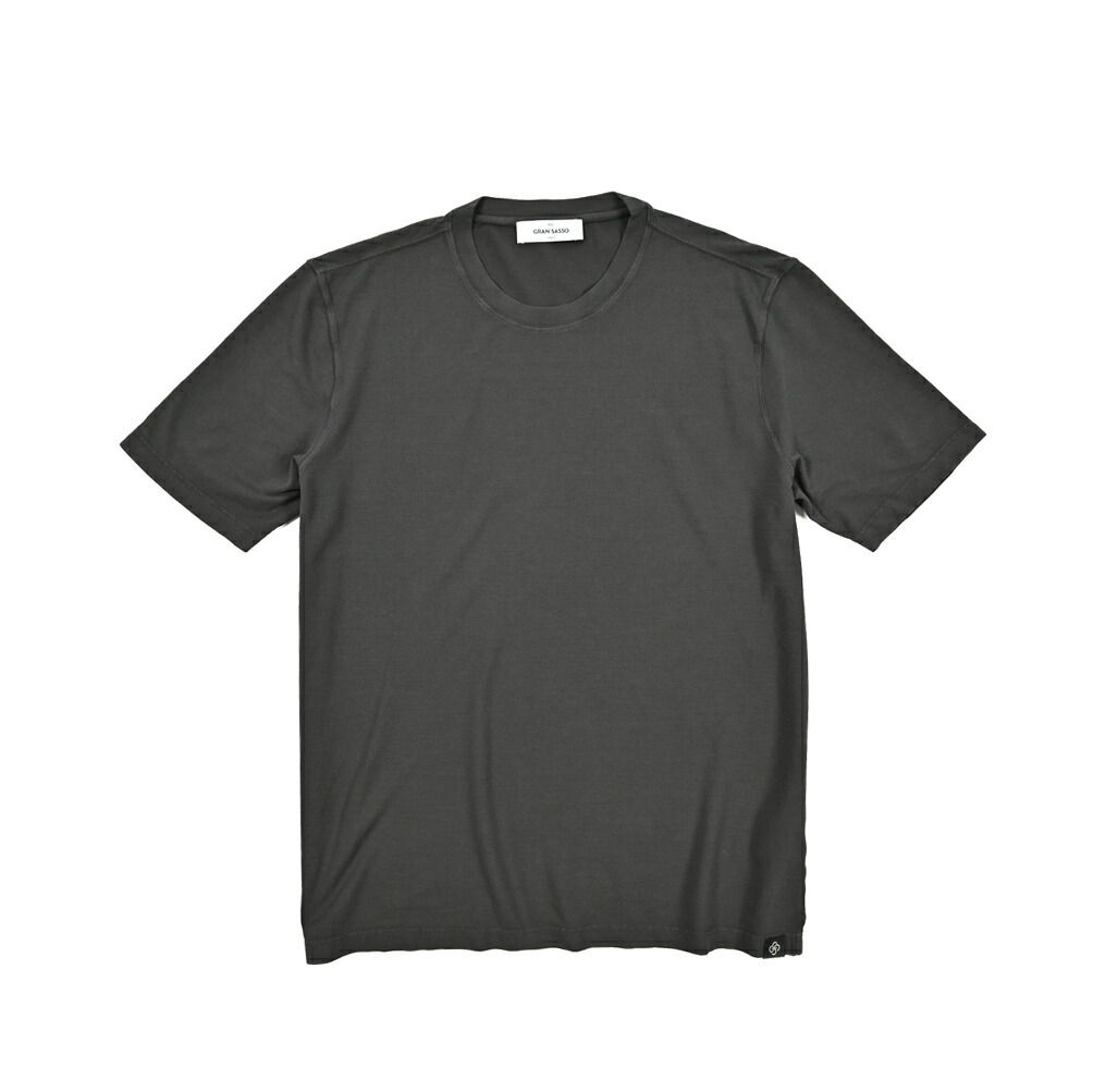 グランサッソ/Tシャツクルーネック チャコールグレー/422870 GRAN SASSO グランサッソ / Tシャツ カットソー クルーネック