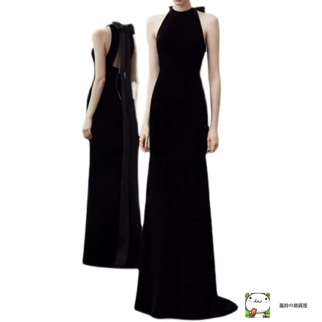 ドレス ロングドレス 演奏会 パーティードレス 赤 ベルベット ウェディングドレス ホルターネック 発表会 二次会 披露宴 上品 ドレス レッド