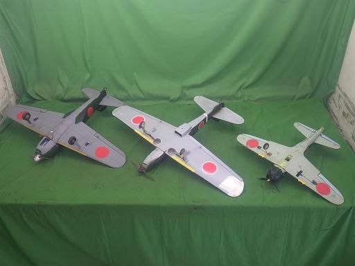 飛燕 紫電 零戦 ラジコン 飛行機 3台